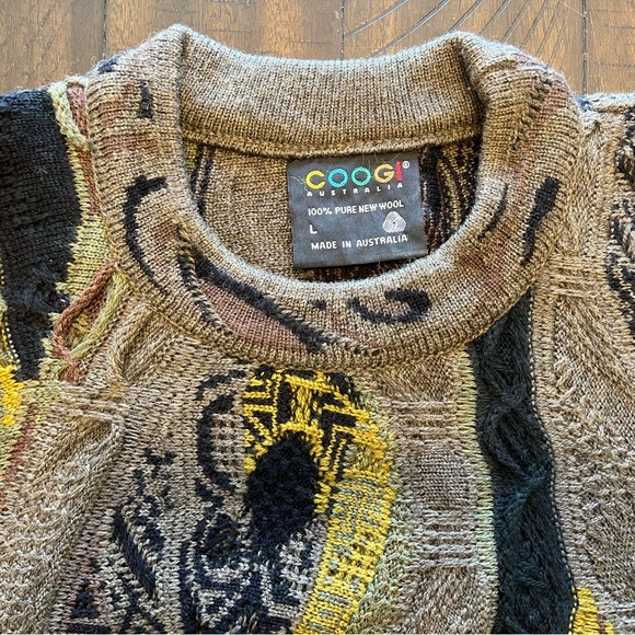 Rare Vintage Early 90s 100% Authentic Coogi Sweater Wool Multicolor Sz L NWOT 🔥 - Picture 9 of 10